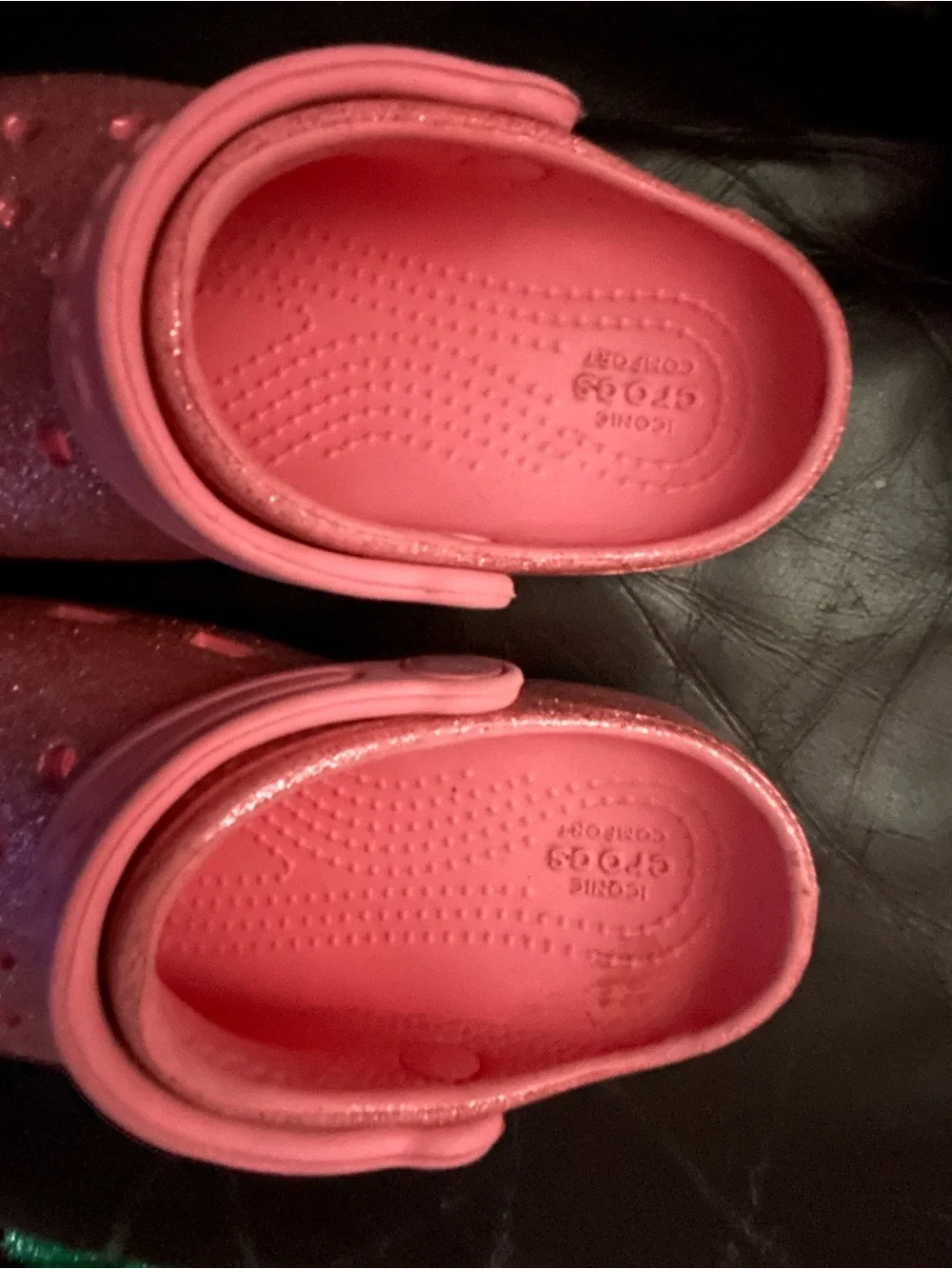 Crocs Pink Sparkle Sz 9
